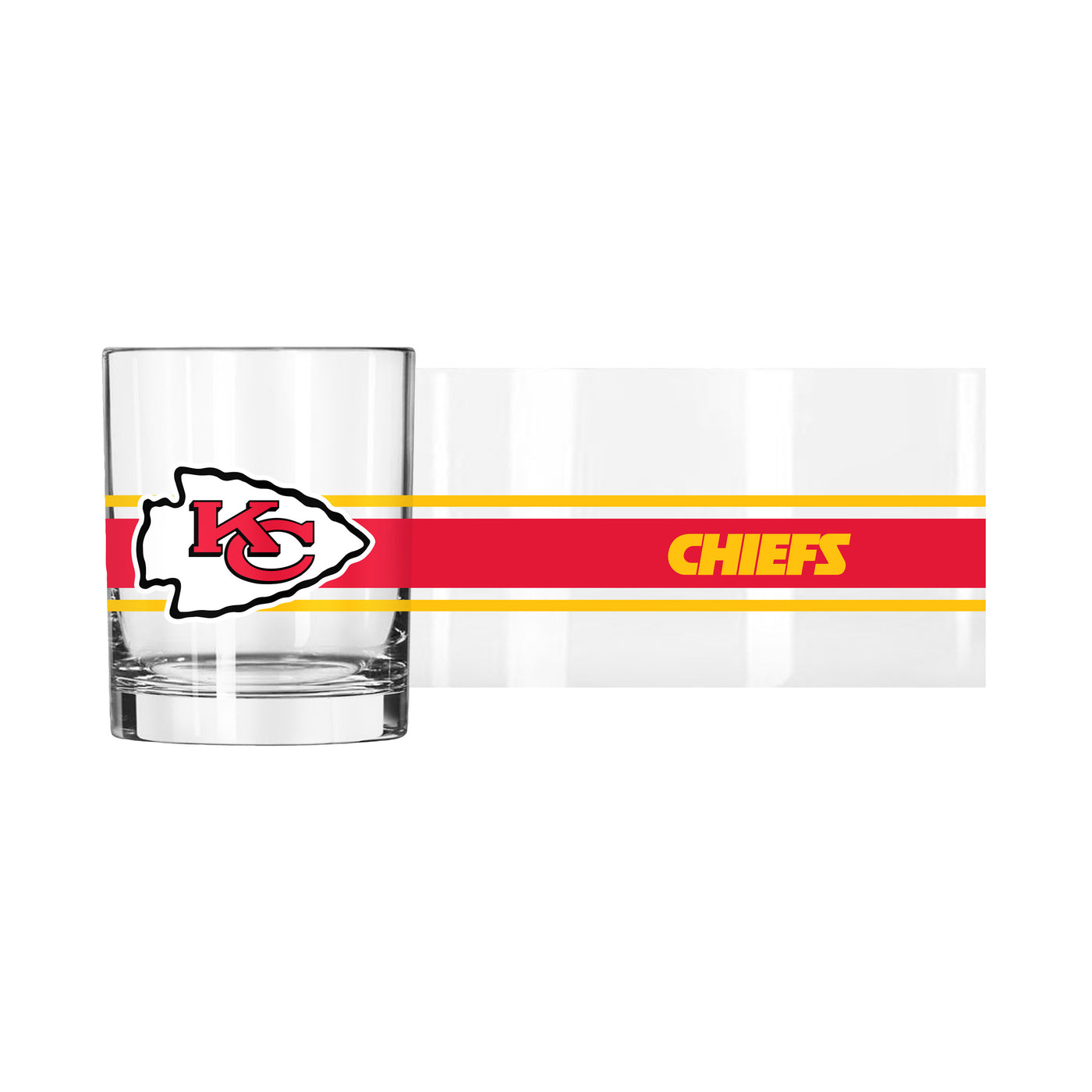 Kansas City Chiefs 14oz Stripe Rock Glass