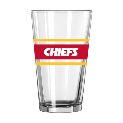 Kansas City Chiefs 16oz Stripe Pint Glass