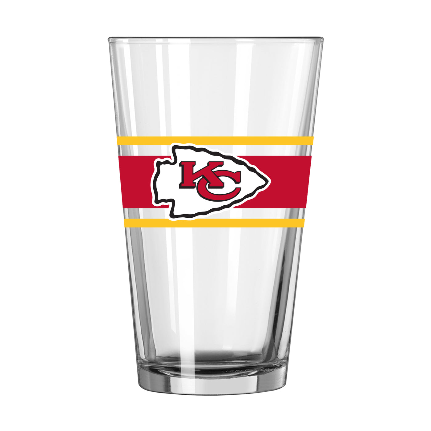 Kansas City Chiefs 16oz Stripe Pint Glass