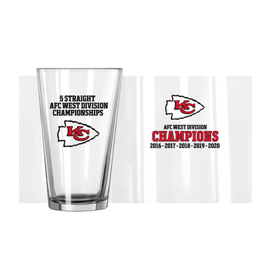 Kansas City Chiefs 16oz 5 Straight Pint Glass