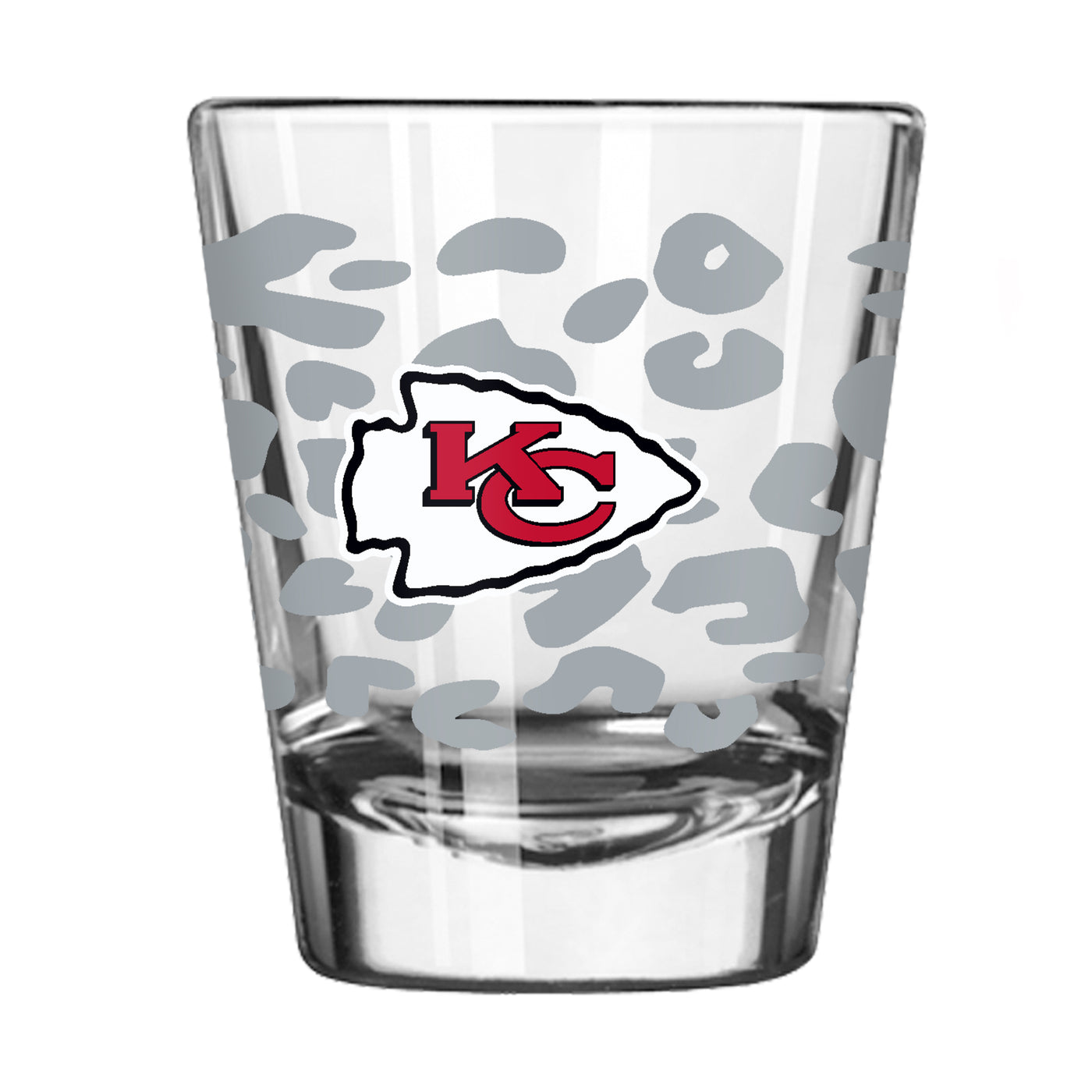 Kansas City Chiefs 2oz Leopard Shot Glass