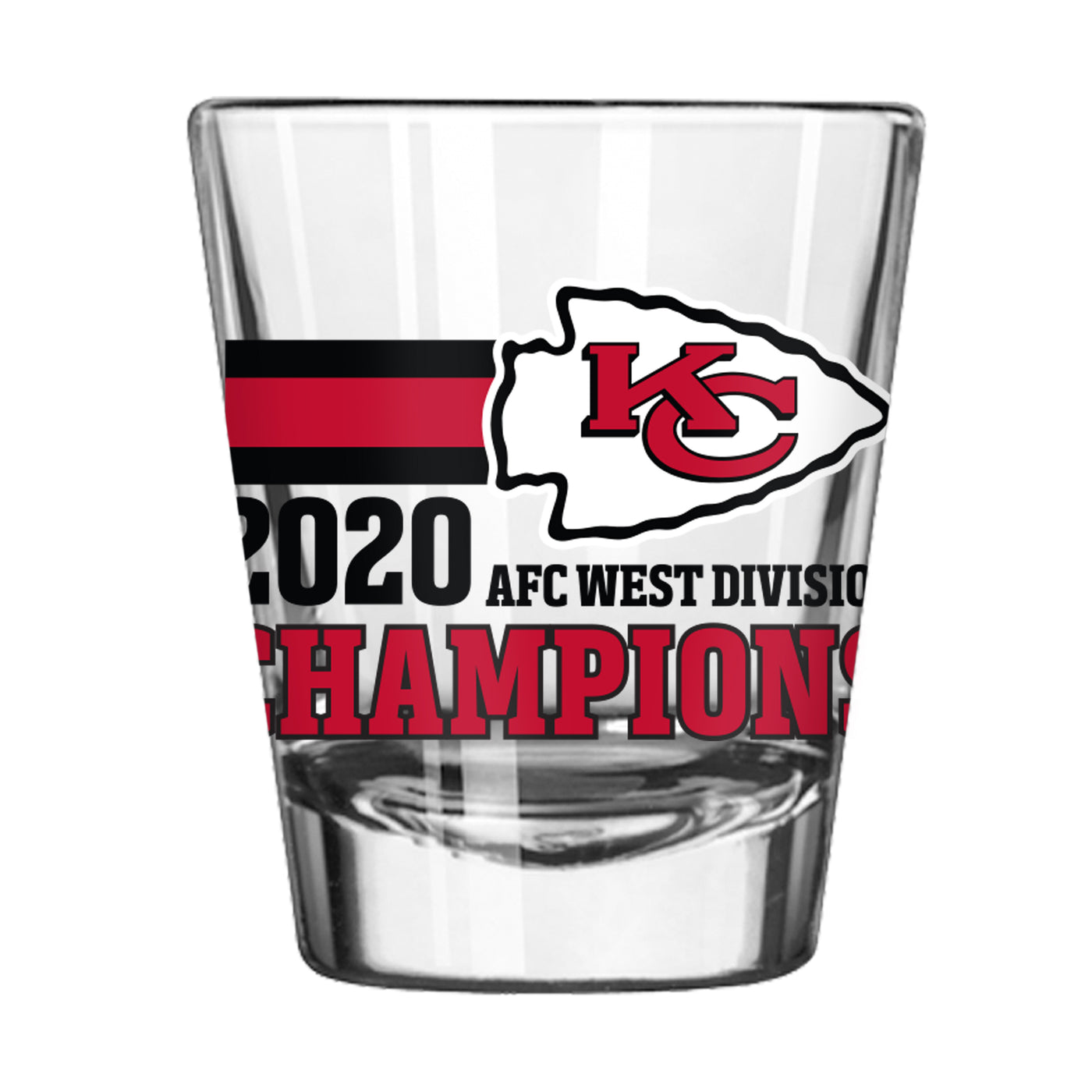 Kansas City Chiefs 2020 Division Champs 2oz Shot Glass