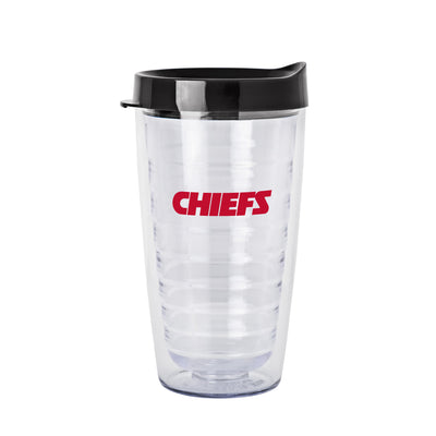 Kansas City Chiefs 16oz Flipside Dbl Wall Clear Tumbler
