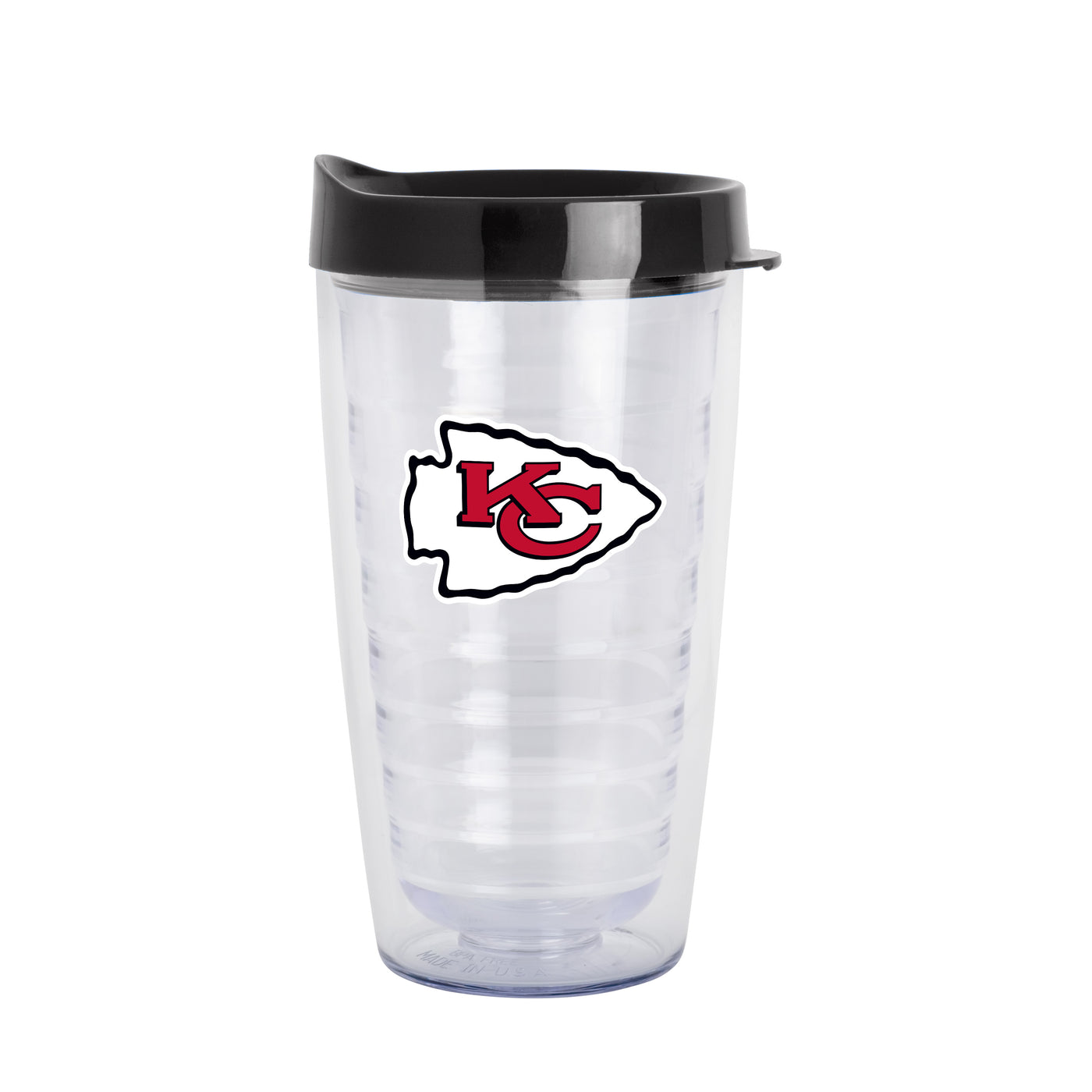 Kansas City Chiefs 16oz Flipside Dbl Wall Clear Tumbler