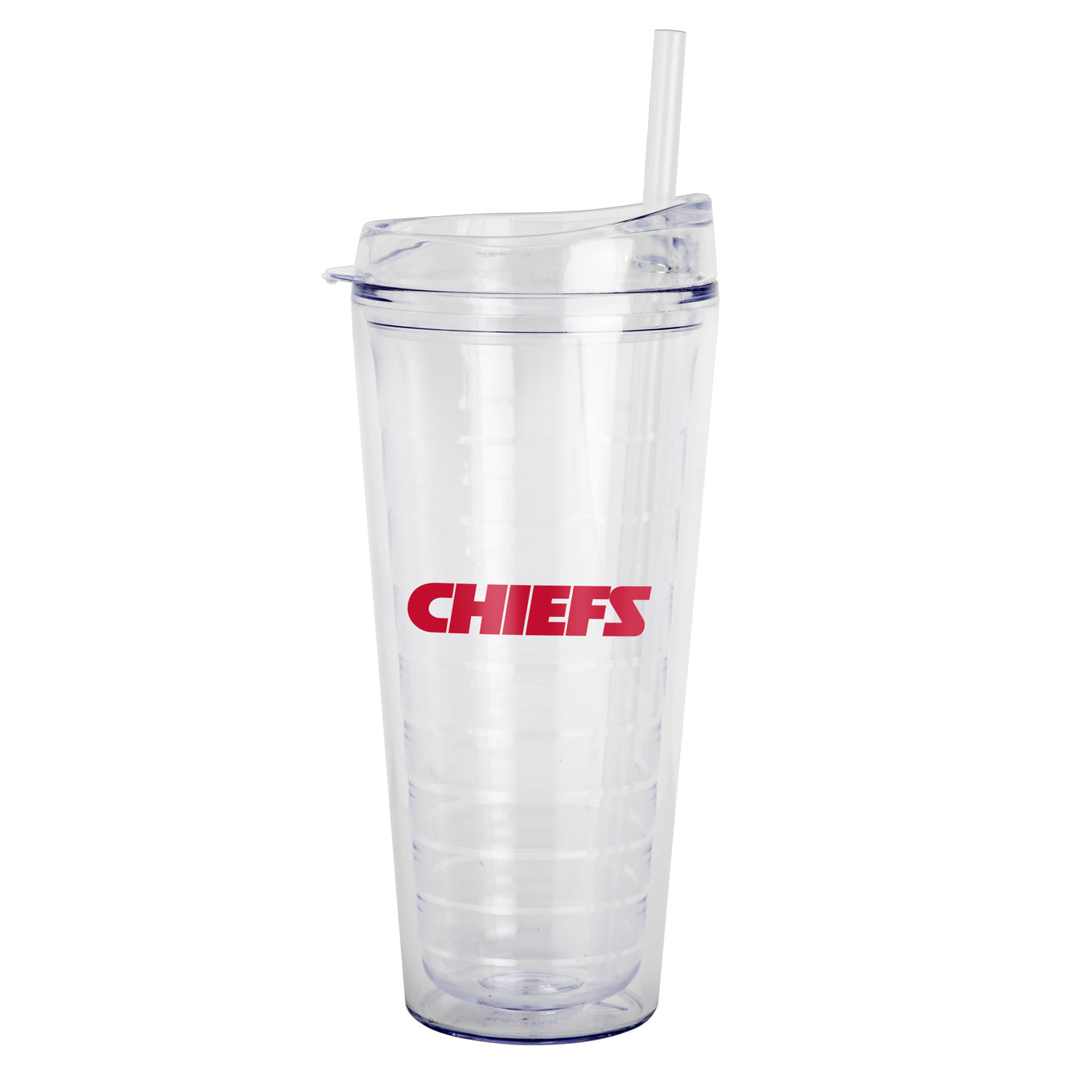 Kansas City Chiefs 22oz Flipside Dbl Wall Clear Tumbler