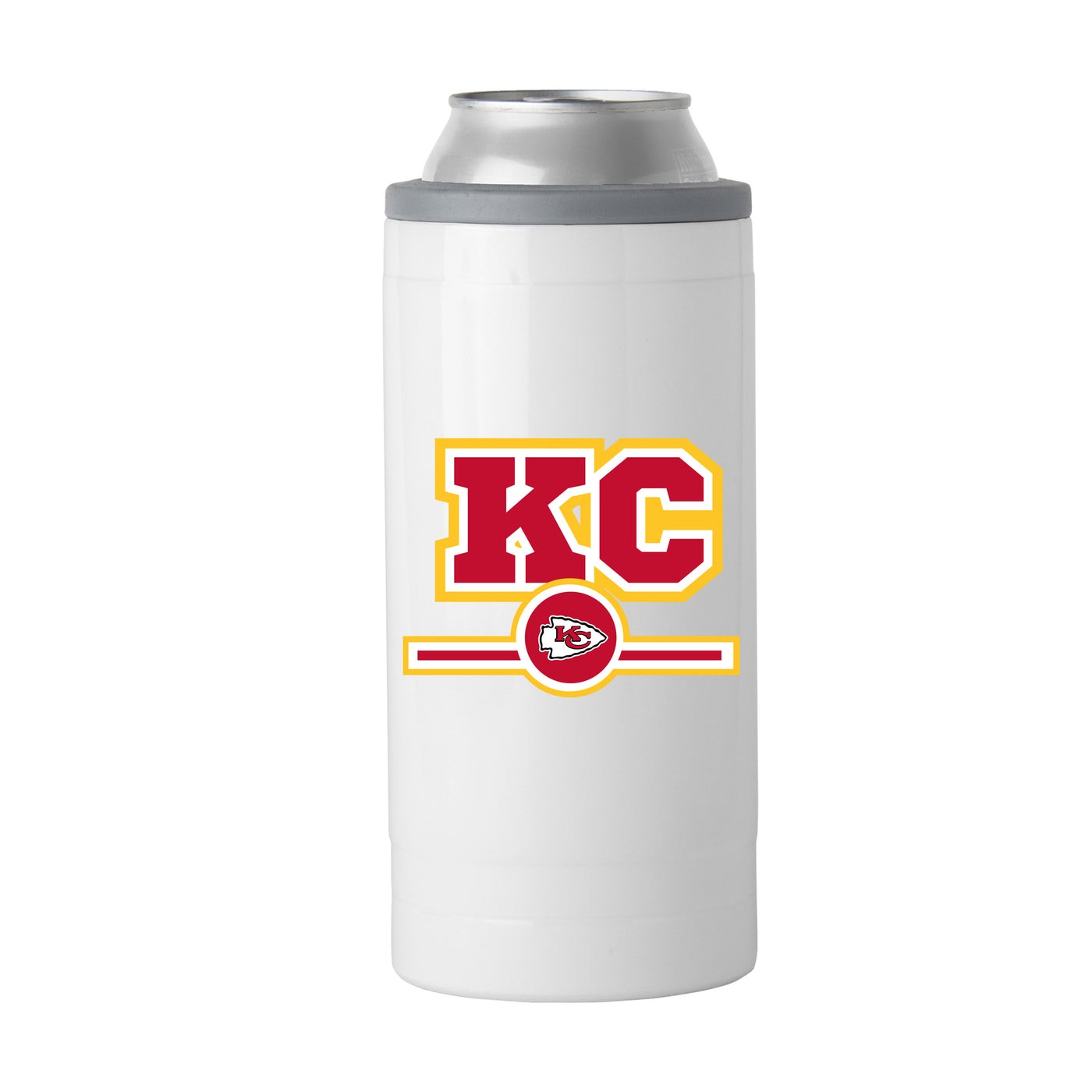 Kansas City Chiefs Letterman 12 oz Slim Can Coolie