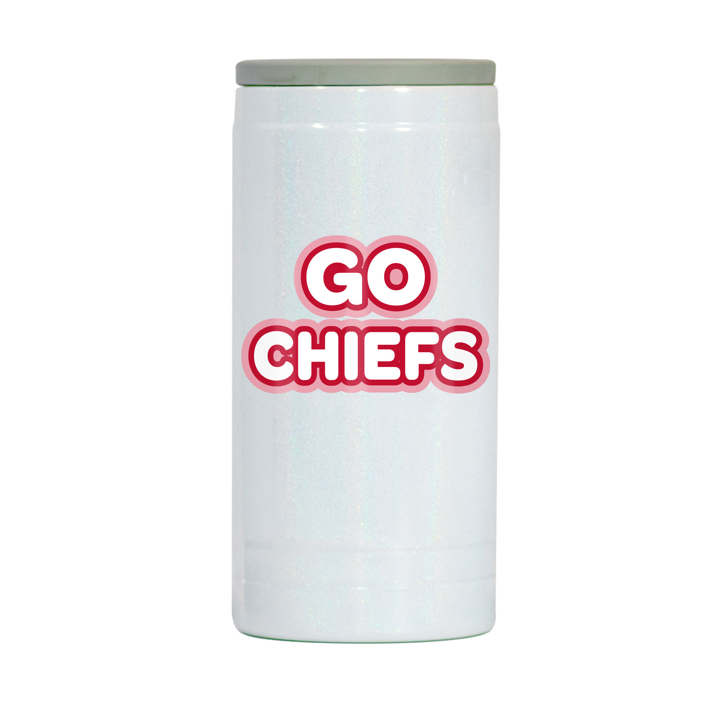 Kansas City Chiefs 12oz Bubble Iridescent Slim Coolie