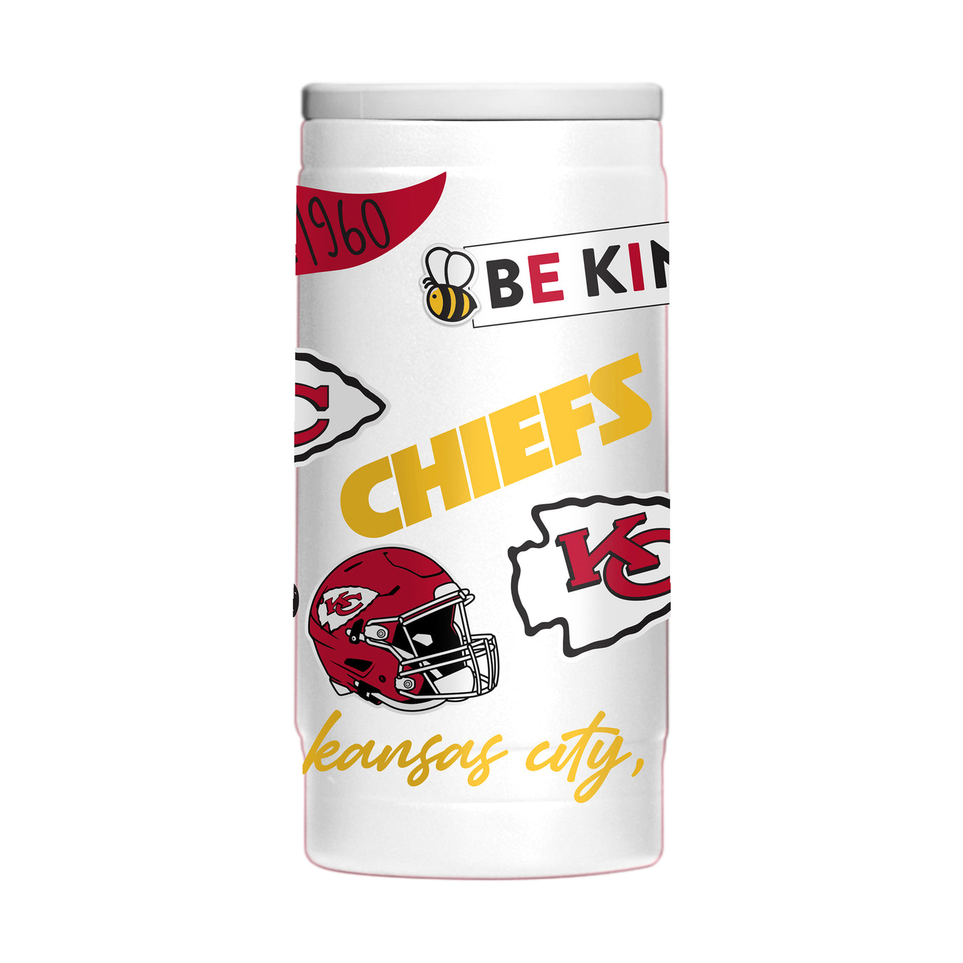 Kansas City Chiefs 12oz Native Powdercoat SlimCan Coolie