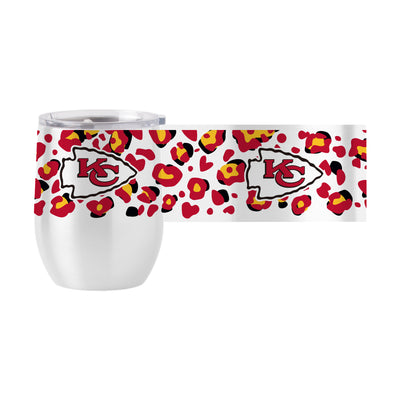 Kansas City Chiefs 16oz Leopard Stainless Curved Beverage