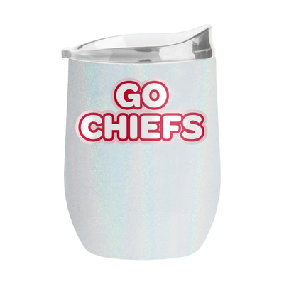 Kansas City Chiefs 16oz Bubble Iridescent Curved Tumbler