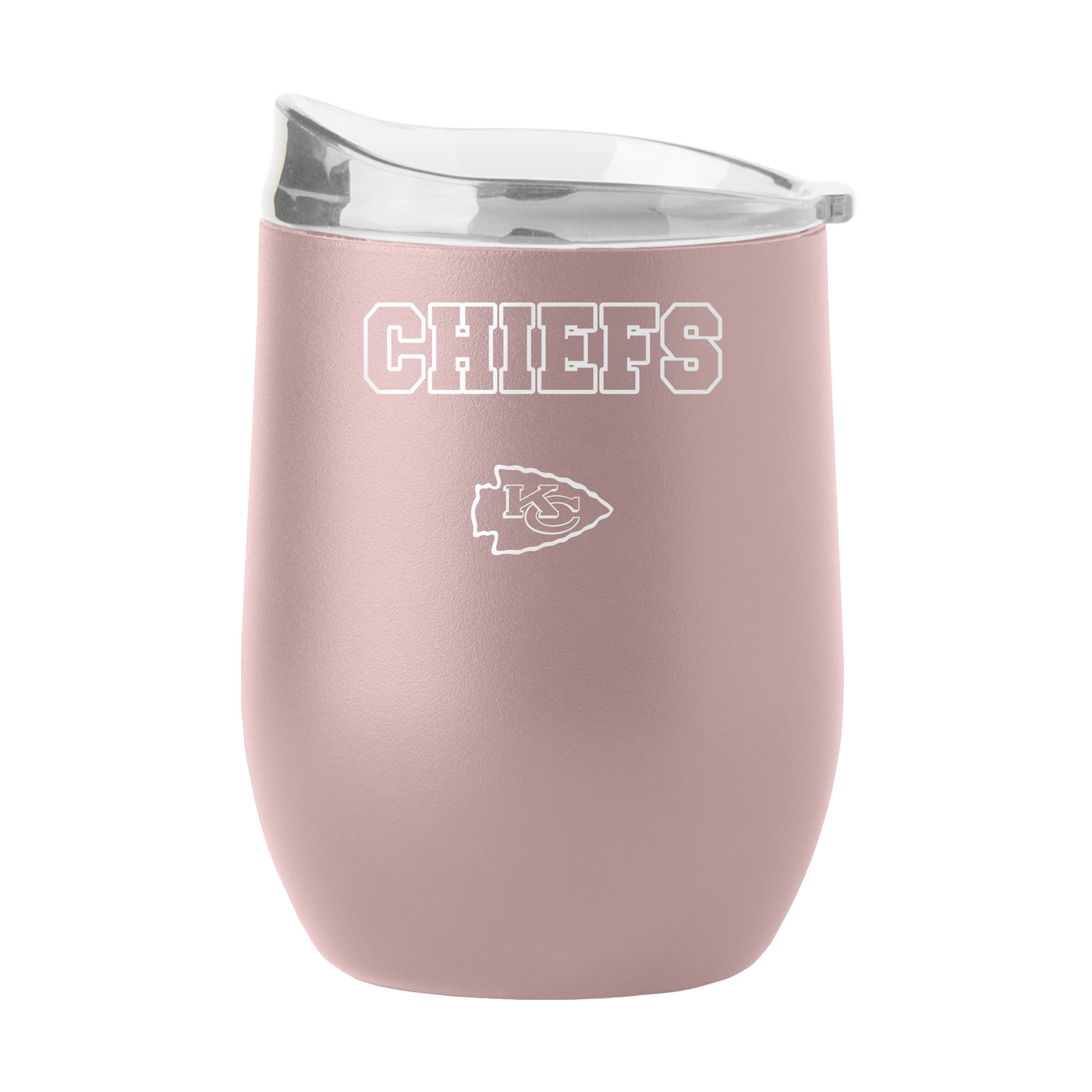 Kansas City Chiefs 16oz Stencil Powder Coat Curved Beverage