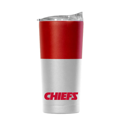 Kansas City Chiefs 20oz Colorblock White Powder Coat Tumbler