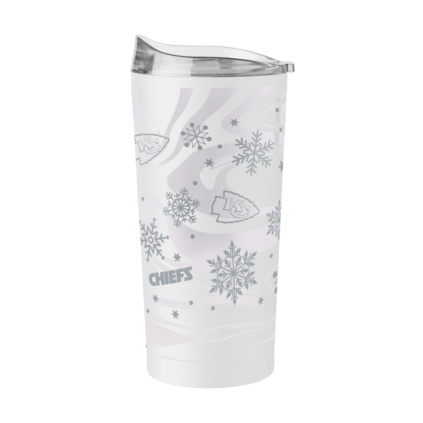 Kansas City Chiefs White 20oz Snow Flurries Powder Coat Tumbler