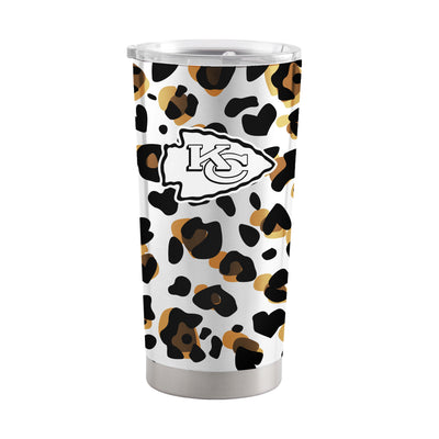 Kansas City Chiefs 20oz Neutral Leopard Stainless Steel Tumbler