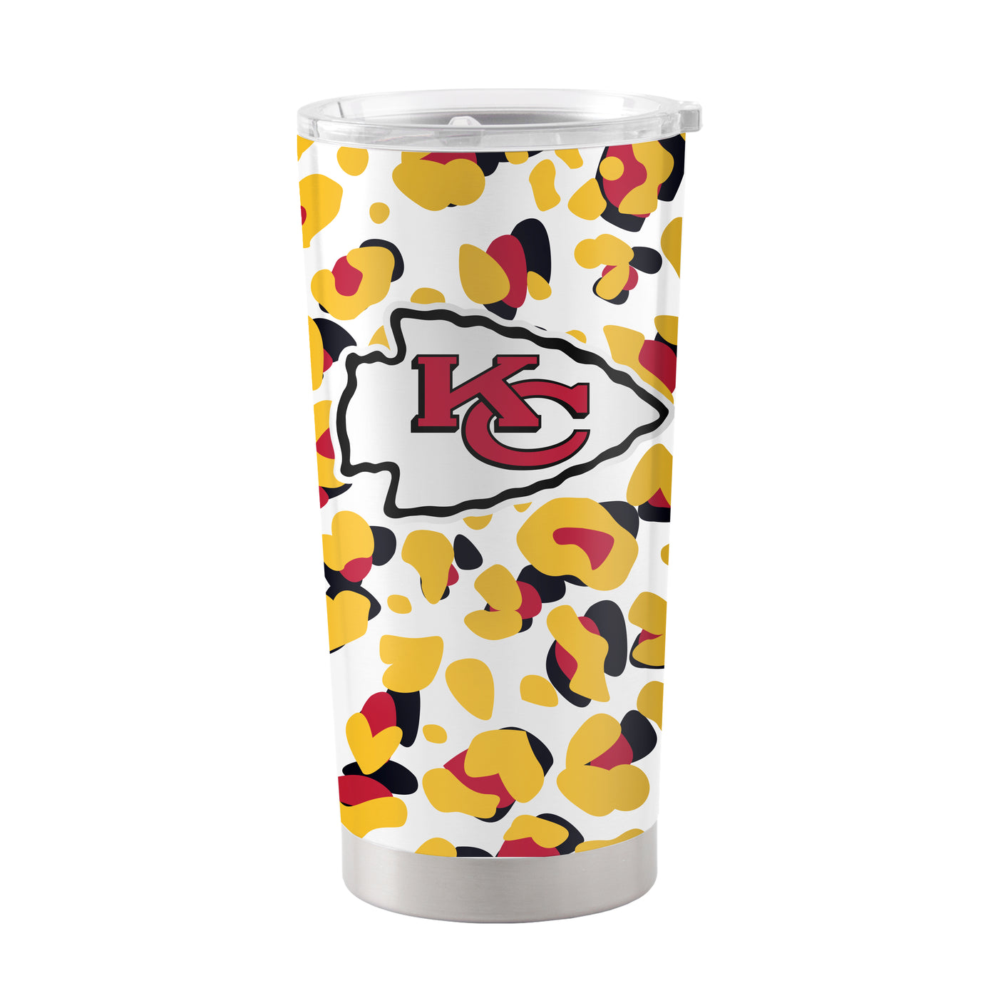 Kansas City Chiefs 20oz Leopard Stainless Steel Tumbler