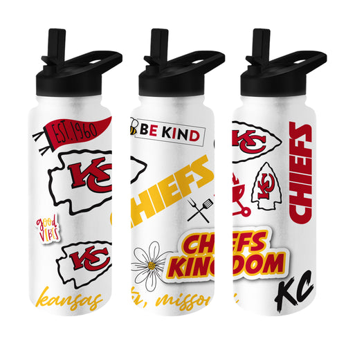Kansas City Chiefs 34oz Native Quencher Bottle drinkware with team logo and durable design for hydration and sports use