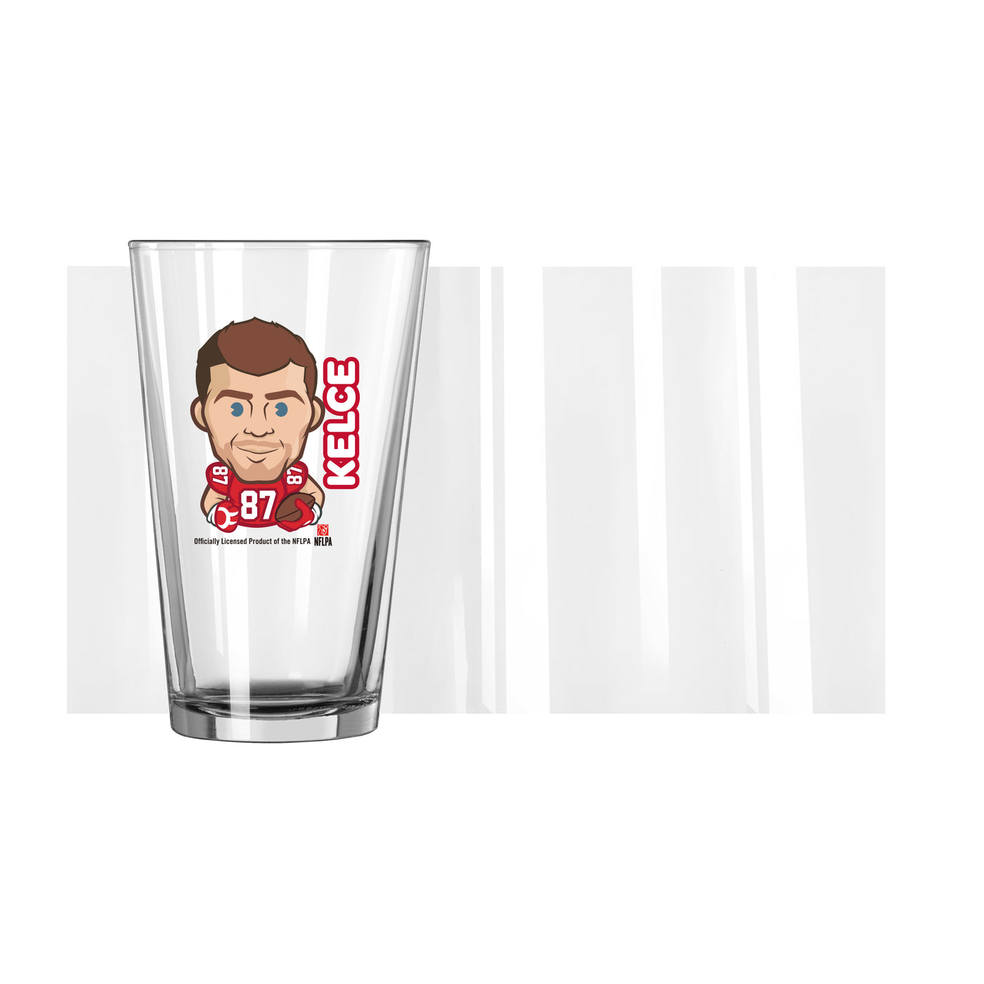 Kansas City Chiefs Travis Kelce Caricature 16oz Pint Glass