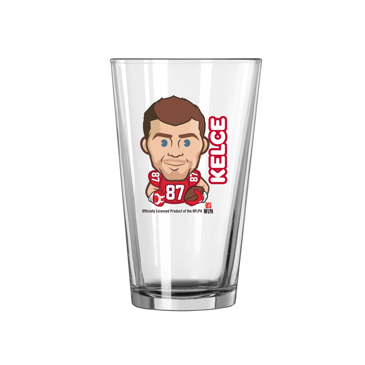 Kansas City Chiefs Travis Kelce Caricature 16oz Pint Glass