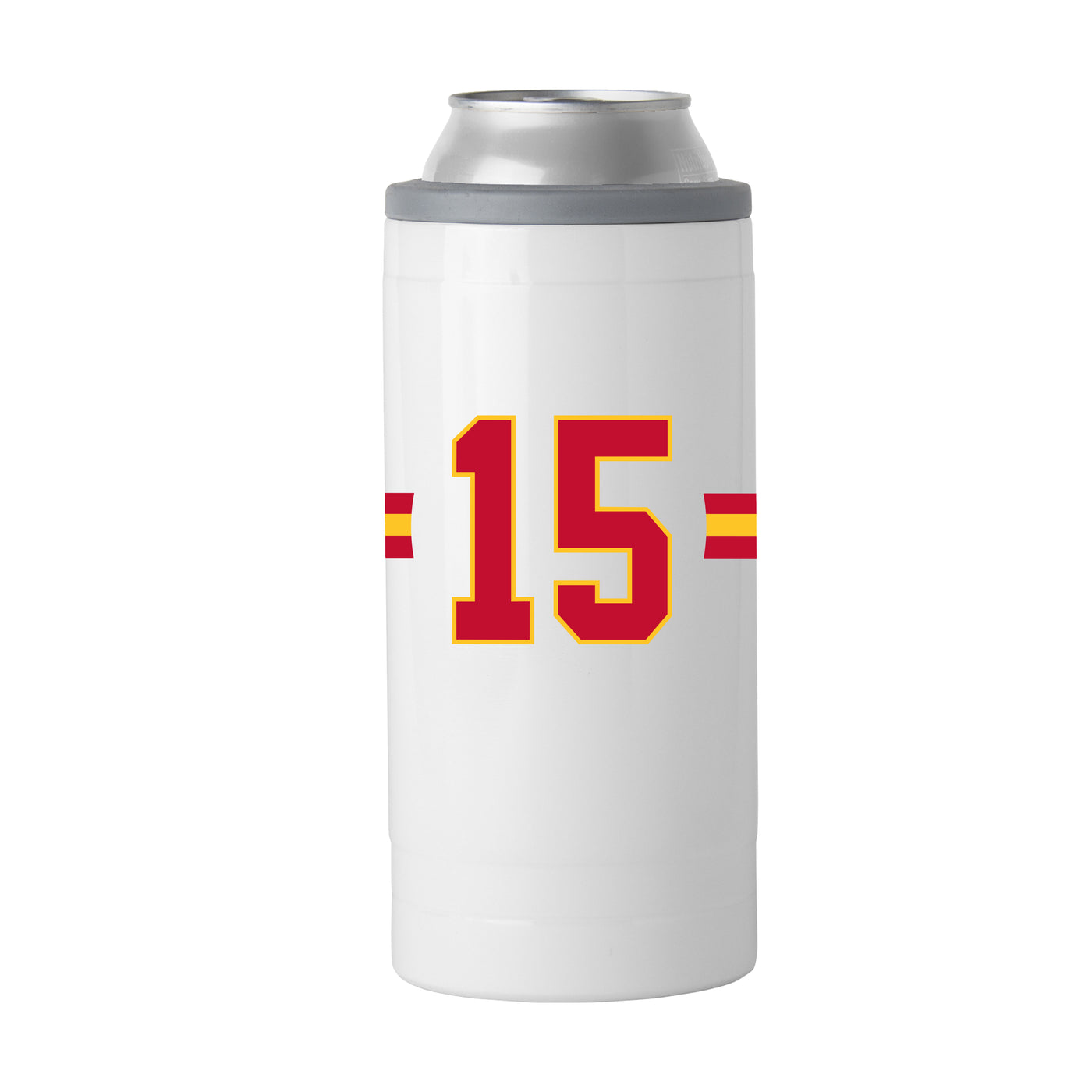 KC Chiefs Patrick Mahomes 12oz Stripe Slim Can Coolie