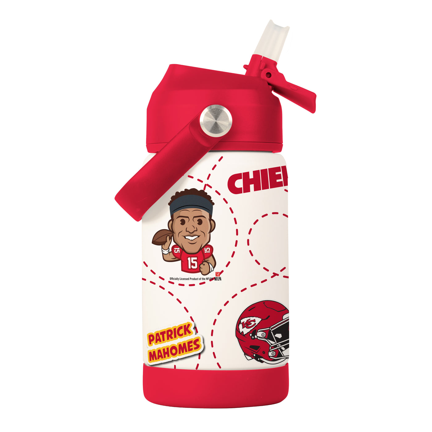 Kansas City Chiefs Patrick Mahomes Caricature 12oz SS Kids Bottle