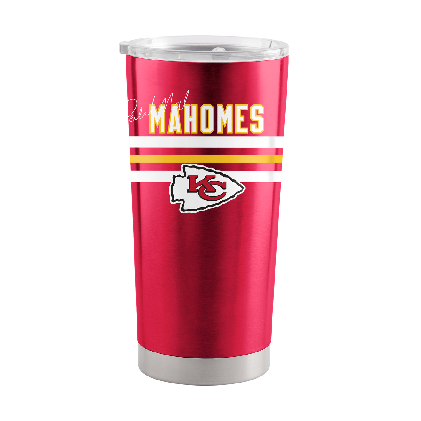 KC Chiefs Patrick Mahomes 20oz Stripe Stainless Tumbler