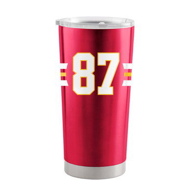 KC Chiefs Travis Kelce 20oz Stripe Stainless Tumbler