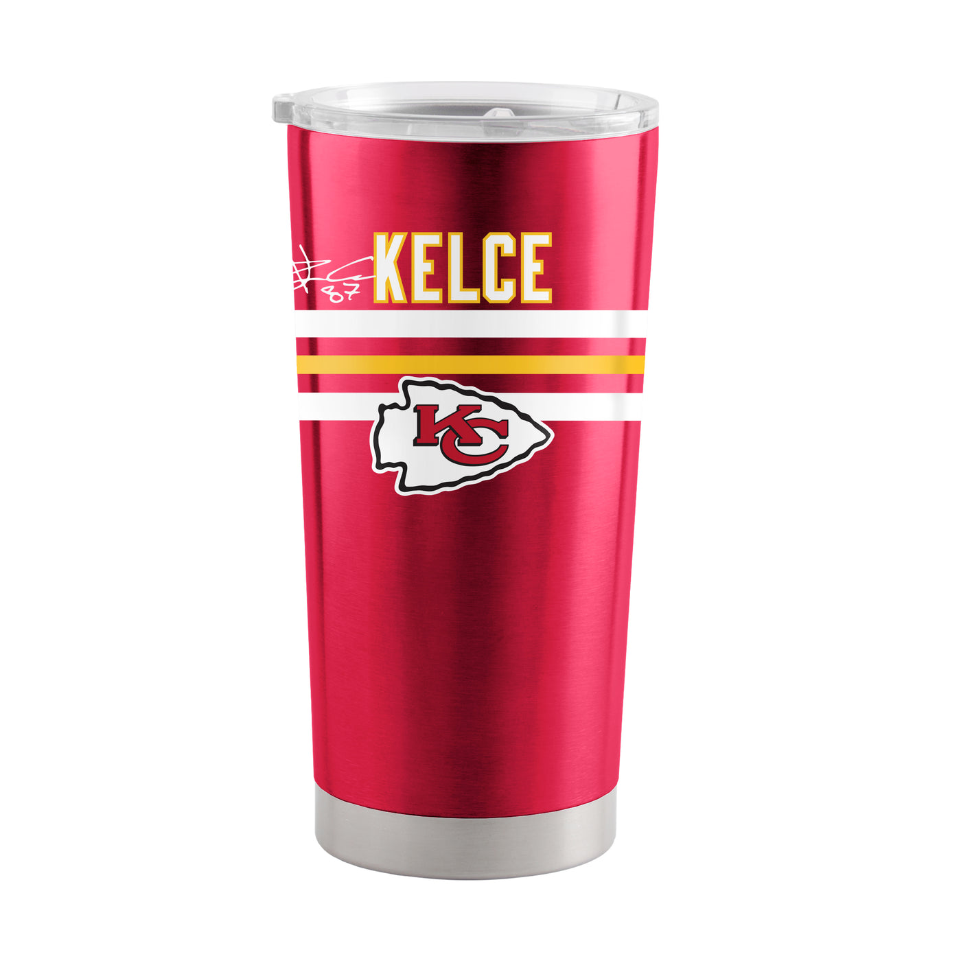 KC Chiefs Travis Kelce 20oz Stripe Stainless Tumbler