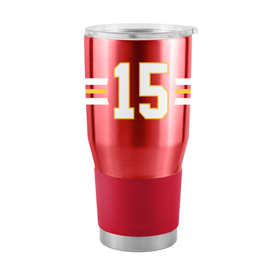 KC Chiefs Patrick Mahomes 30oz Stripe Stainless Tumbler
