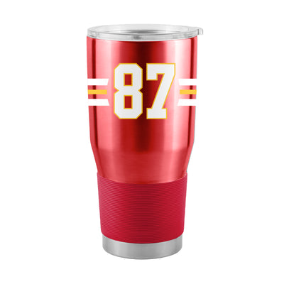 KC Chiefs Travis Kelce 30oz Stripe Stainless Tumbler