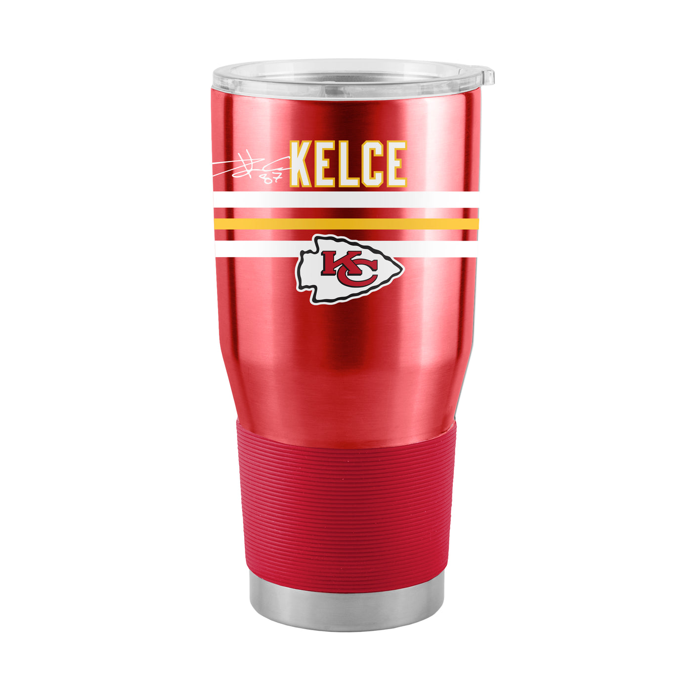 KC Chiefs Travis Kelce 30oz Stripe Stainless Tumbler