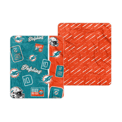 Miami Dolphins Dream Weave Throw 50x60