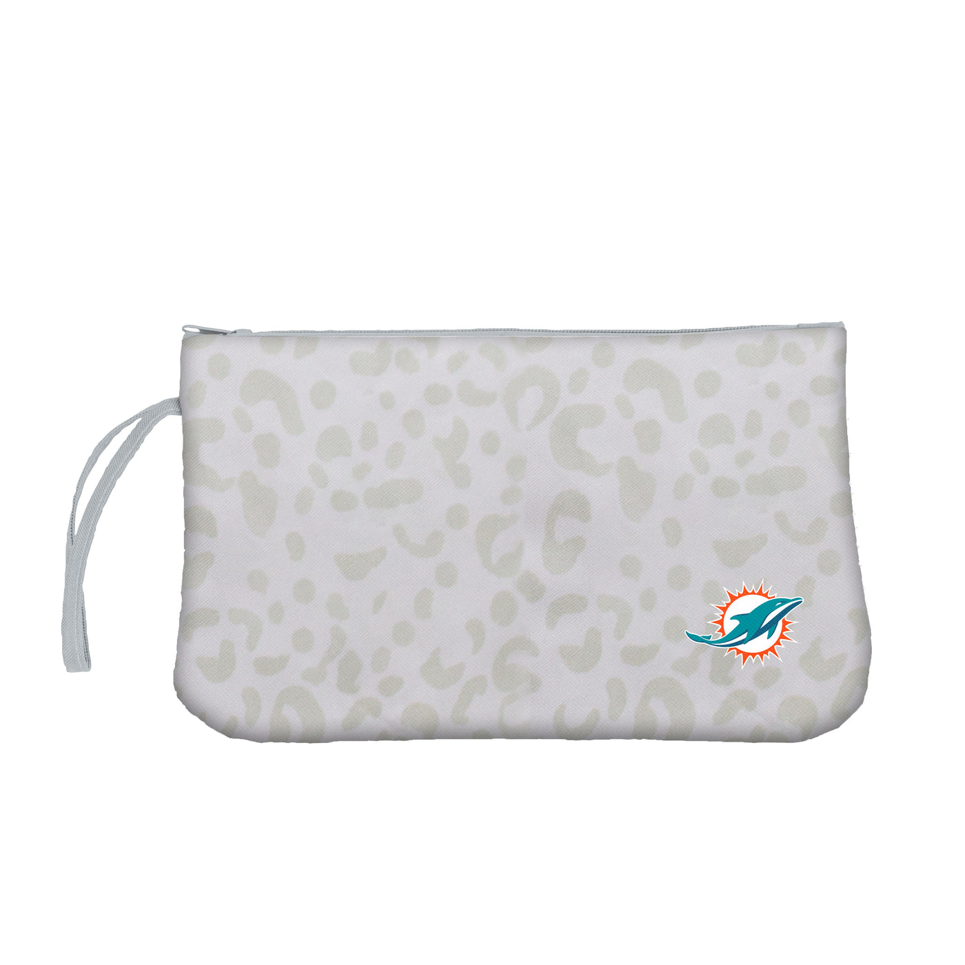 Miami Dolphins Leopard Print Wristlet