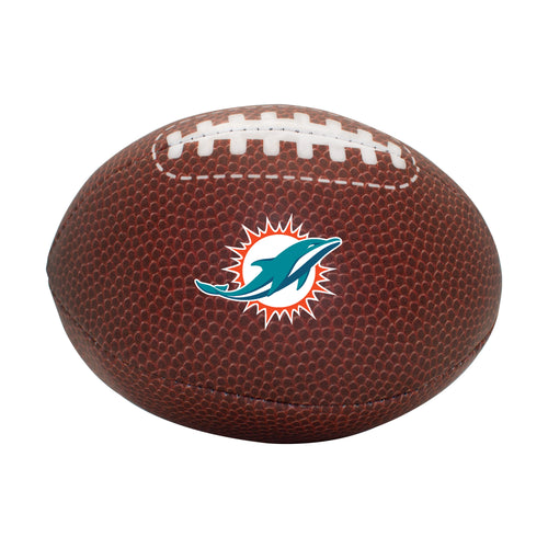 Miami Dolphins micro soft football by Logo Brands, recreation football with team logo and vibrant colors, perfect for casual play