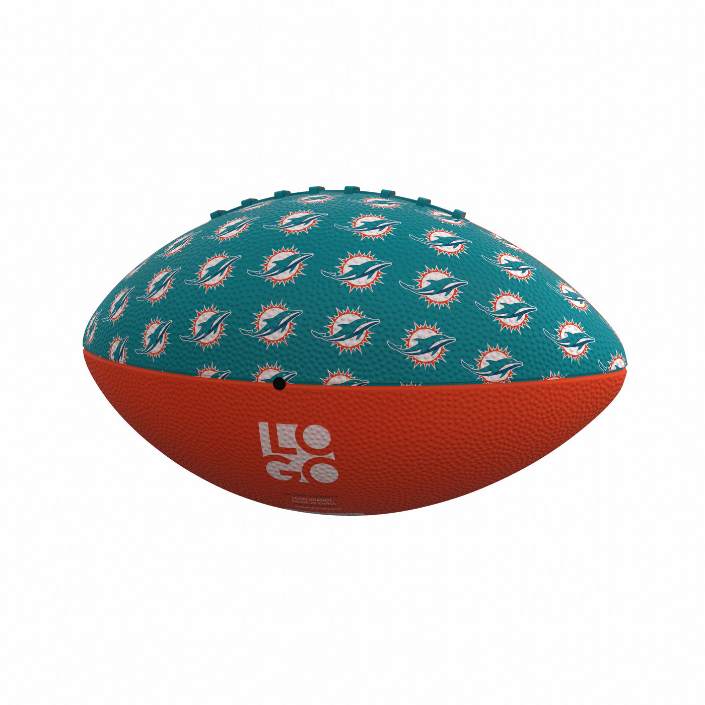 Miami Dolphins Repeating Mini-Size Rubber Football