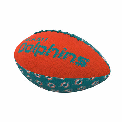 Miami Dolphins Repeating Mini-Size Rubber Football