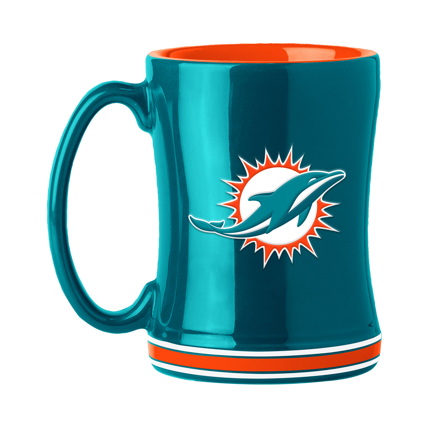 Miami Dolphins - Tazza a righe da 450 ml Miami Dolphins - Tazza a righe da 450 ml