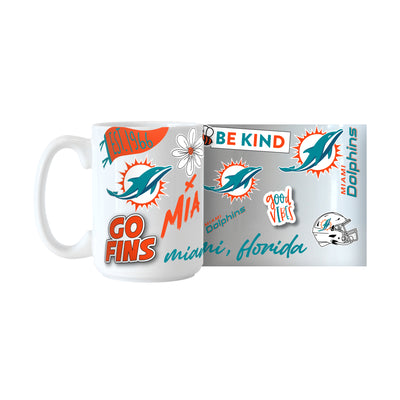 Miami Dolphins 15oz Native Sublimated Mug