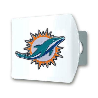NFL - Miami Dolphins Color on White Hitch Cover