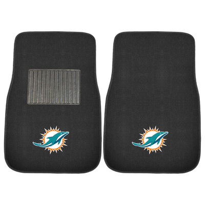 NFL - Miami Dolphins 2-pc Embroidered Car Mat Set