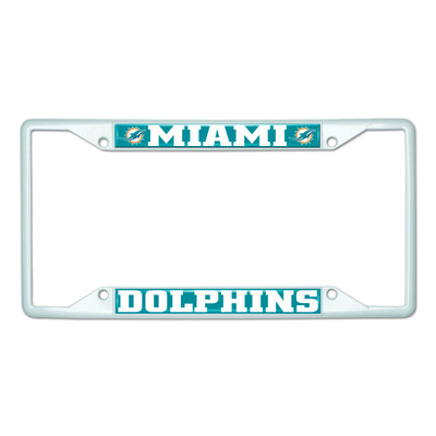 NFL - Miami Dolphins-White License Plate Frame