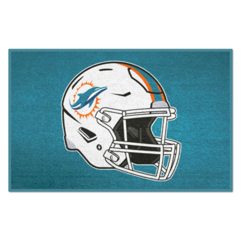NFL Miami Dolphins starter mat by Logo Brands, featuring team logo and vibrant colors, perfect for sports fans' home decor.