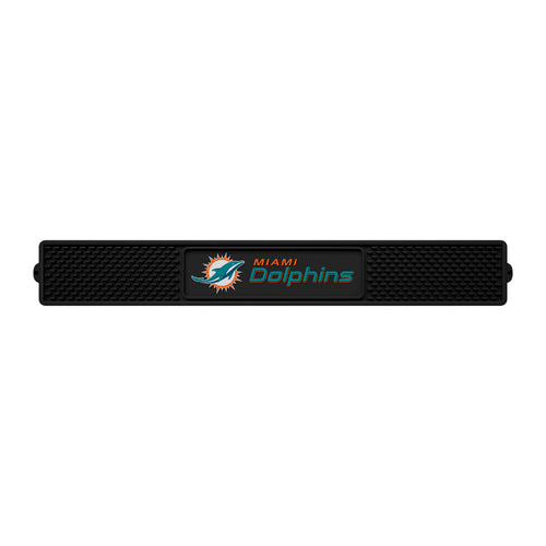Miami Dolphins drink mat featuring NFL logo, made by Logo Brands, with team colors and Dolphins mascot design.