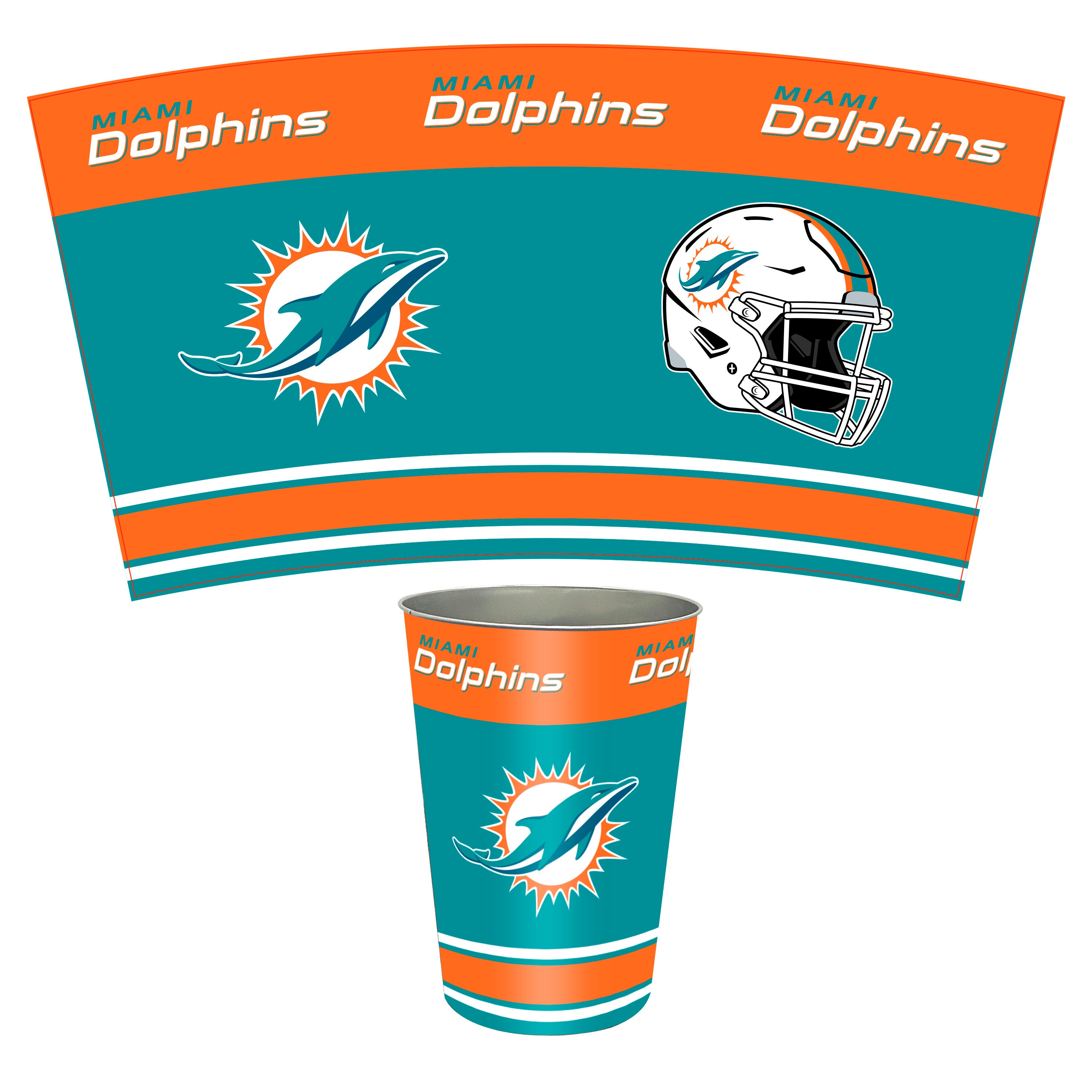 NFL - Miami Dolphins Wastebasket | Logo Brands