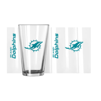 Miami Dolphins 16oz Gameday Pint Glass - Logo Brands