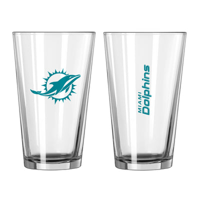 Miami Dolphins 16oz Gameday Pint Glass - Logo Brands