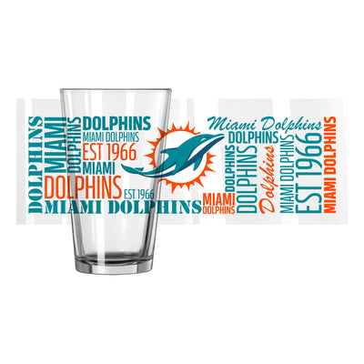 Miami Dolphins 16oz Spirit Pint Glass