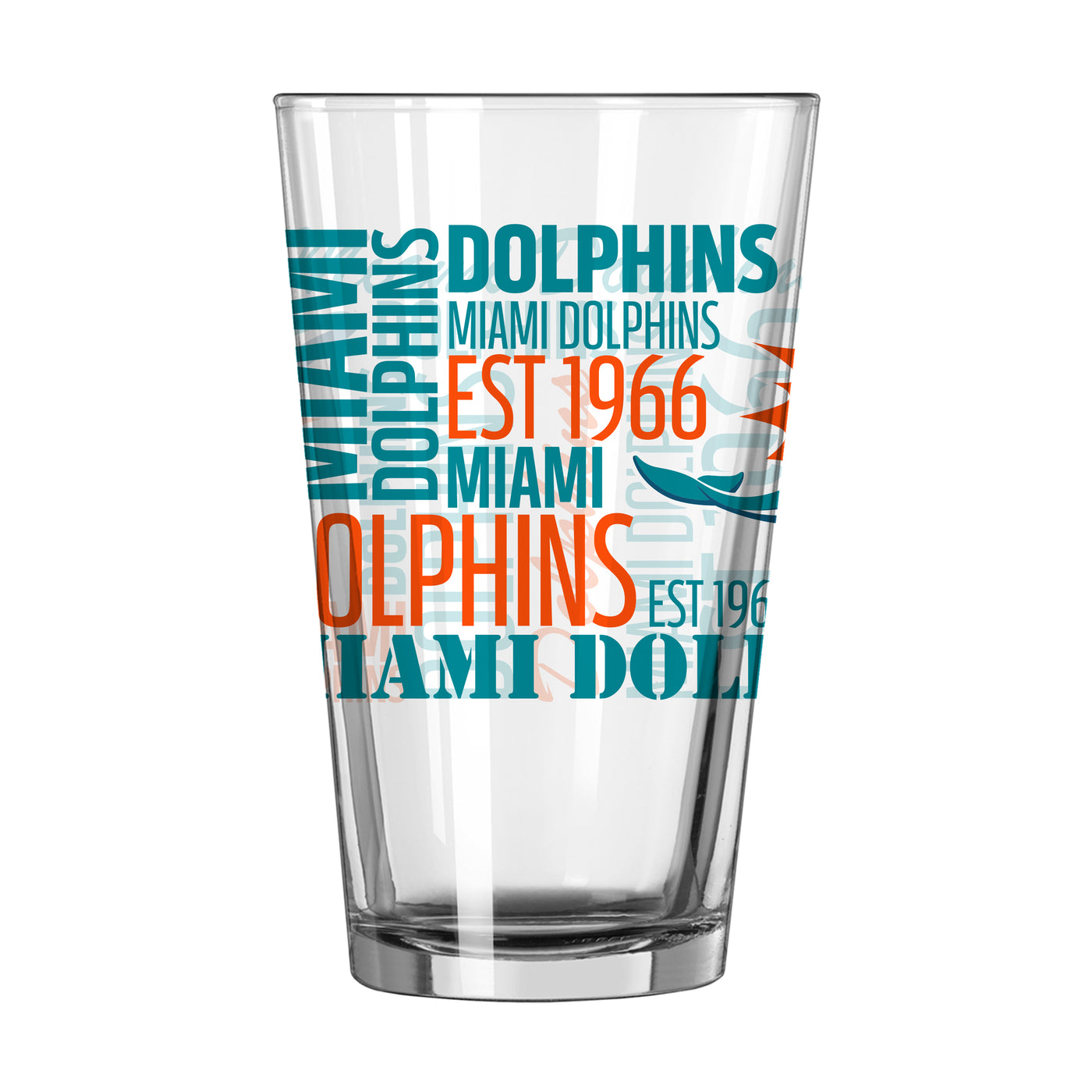 Miami Dolphins 16oz Spirit Pint Glass