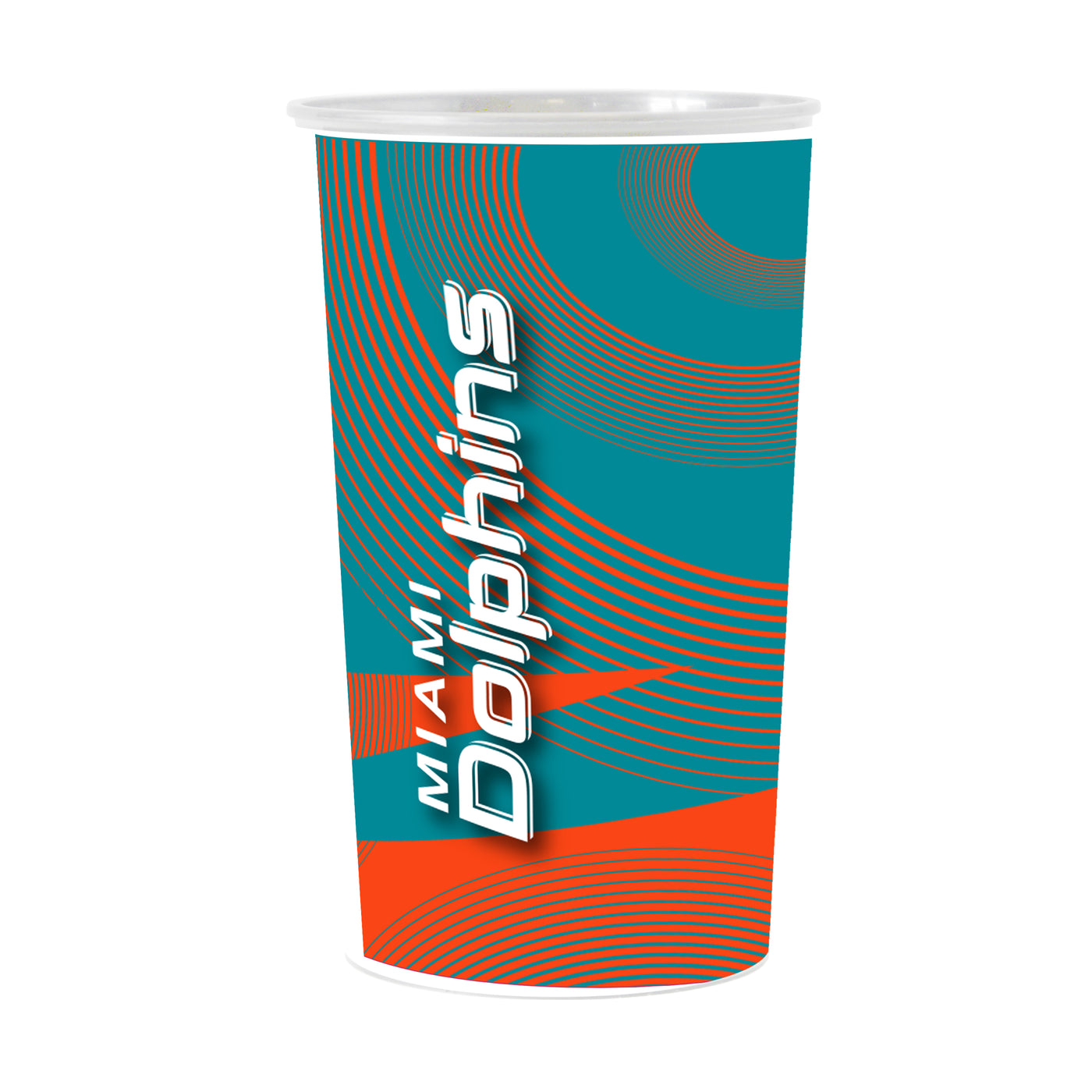 Miami Dolphins Geometric Hardwall Cup 4 Pack