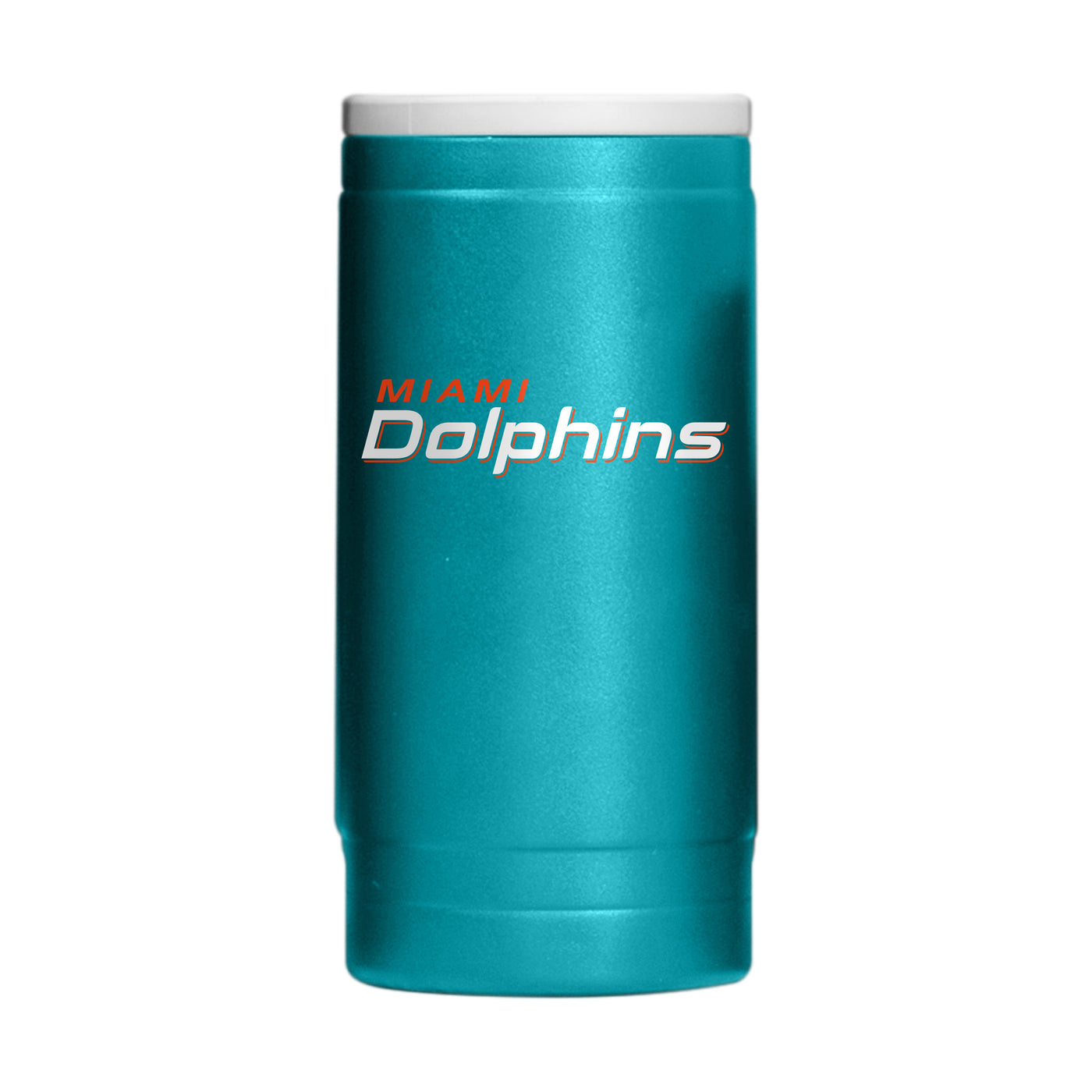 Miami Dolphins Flipside Powder Coat Slim Can Coolie - Logo Brands