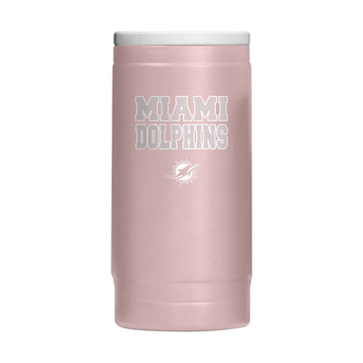Miami Dolphins  Stencil Powder Coat Slim Can Coolie
